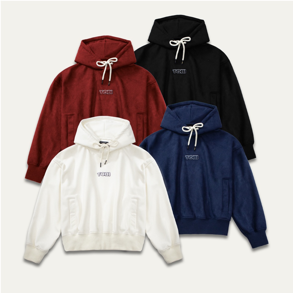 Áo hoodie da lộn TOBI