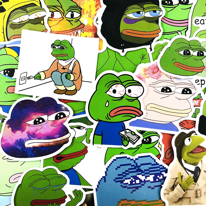 Set 50 sticker ếch xanh Pepe siêu bựa mẫu mới