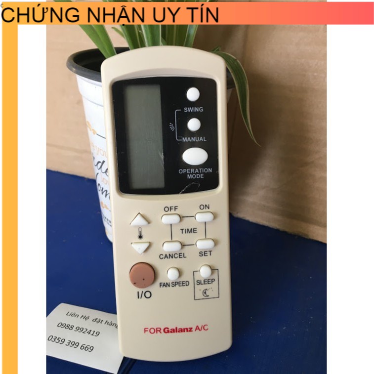 Điều khiển điều hòa Galanz 1 nút đỏ  loại tốt chất lượng cao - Tặng kèm pin -  Remote điều hòa Galanz loại tốt