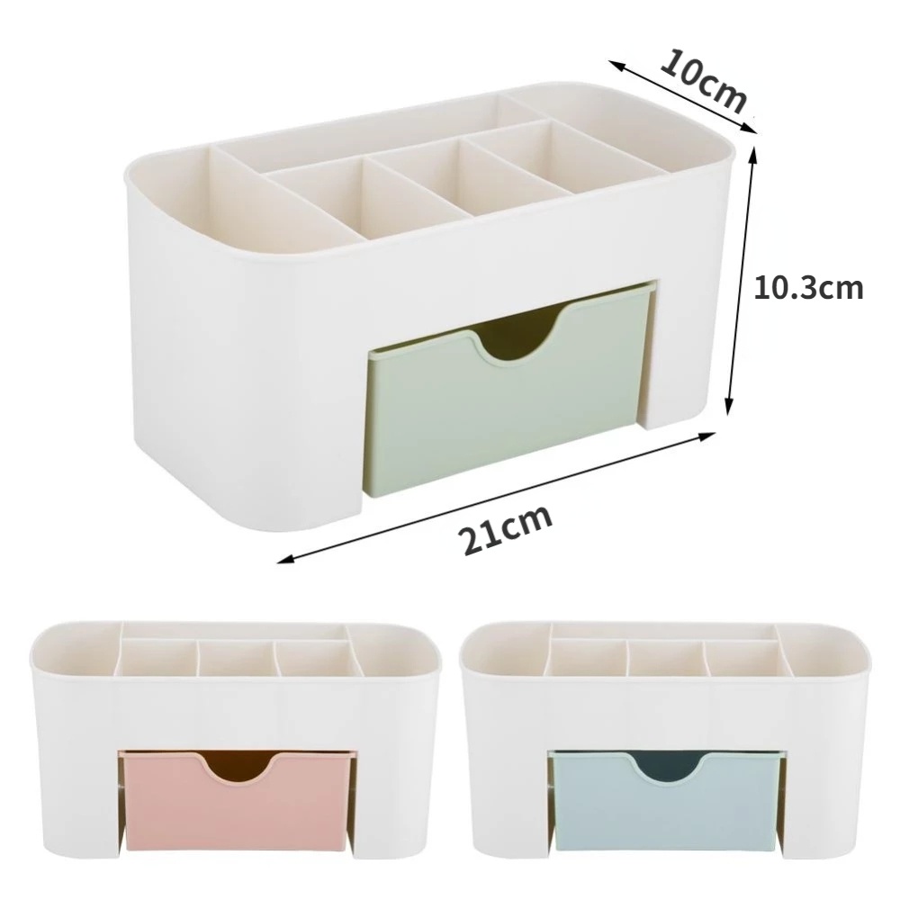 Hộp Đựng Mỹ Phẩm/Trang Sức Để Bàn Bằng Nhựa Cỡ Nhỏ Dạng Ngăn Kéo Tiện Dụng