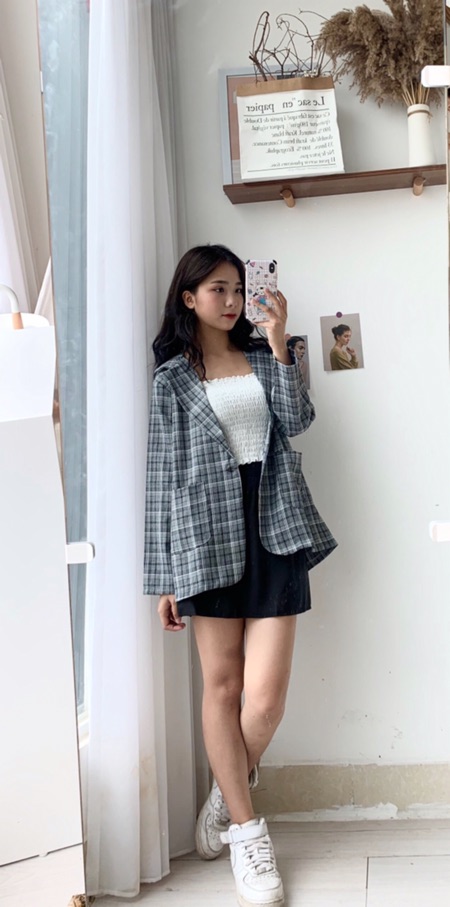 [Ảnh thật/Video] Áo blazer mới một lơp dáng rộng Hàn Quốc Áo khoác ulzzang | BigBuy360 - bigbuy360.vn
