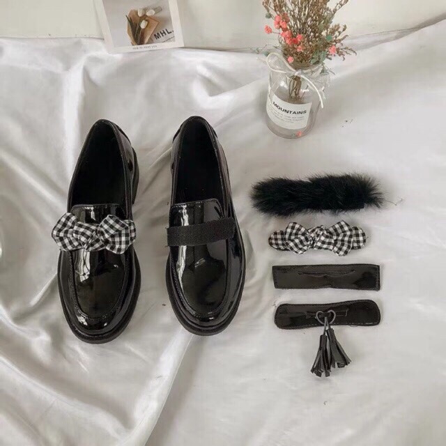 Giày oxford da bóng 4 chi tiết ( form rộng hơn 1 size )