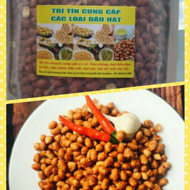 1kg đậu phộng rang tỏi ớt vị đậm đà vừa ăn