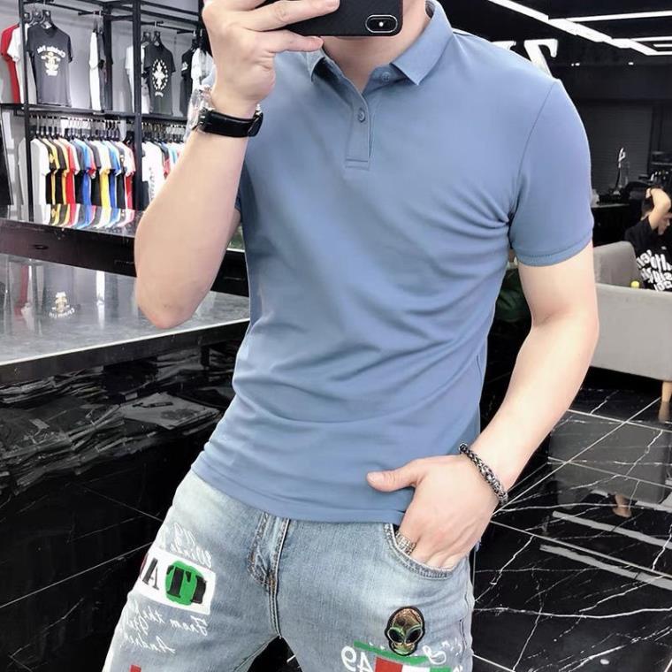 Áo cộc tay nam, áo thun nam POLO tay ngắn cổ bẻ thiết kế vải cá sấu cotton lạnh co dãn 4 chiều hàng cao cấp