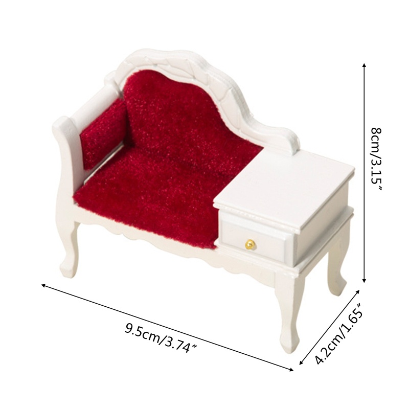 Ghế Sofa Đồ Chơi Mini Tỉ Lệ 1 / 12 Cho Nhà Búp Bê