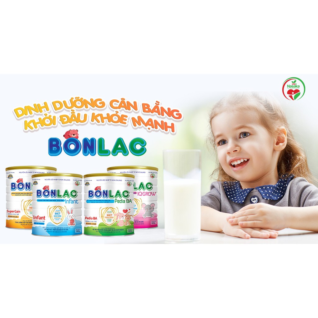 BONLAC - SUPER GAIN (Trẻ từ 01 tuổi trở lên)  - Bổ sung chế độ ăn thiếu đạm và vi chất dinh dưỡng, giúp duy trì sức khỏe