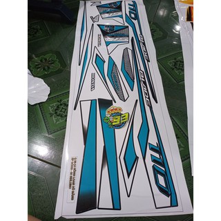 Tem rời honda blade xanh lục bao xe đen trắng chế y15zr