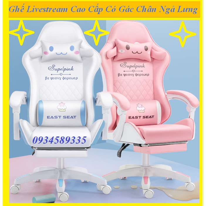 Ghế Gaming Cao Cấp Dành Cho Các Game Thủ, Ghế Xoay Văn Phòng Có Gác Chân Ngả 155 Độ