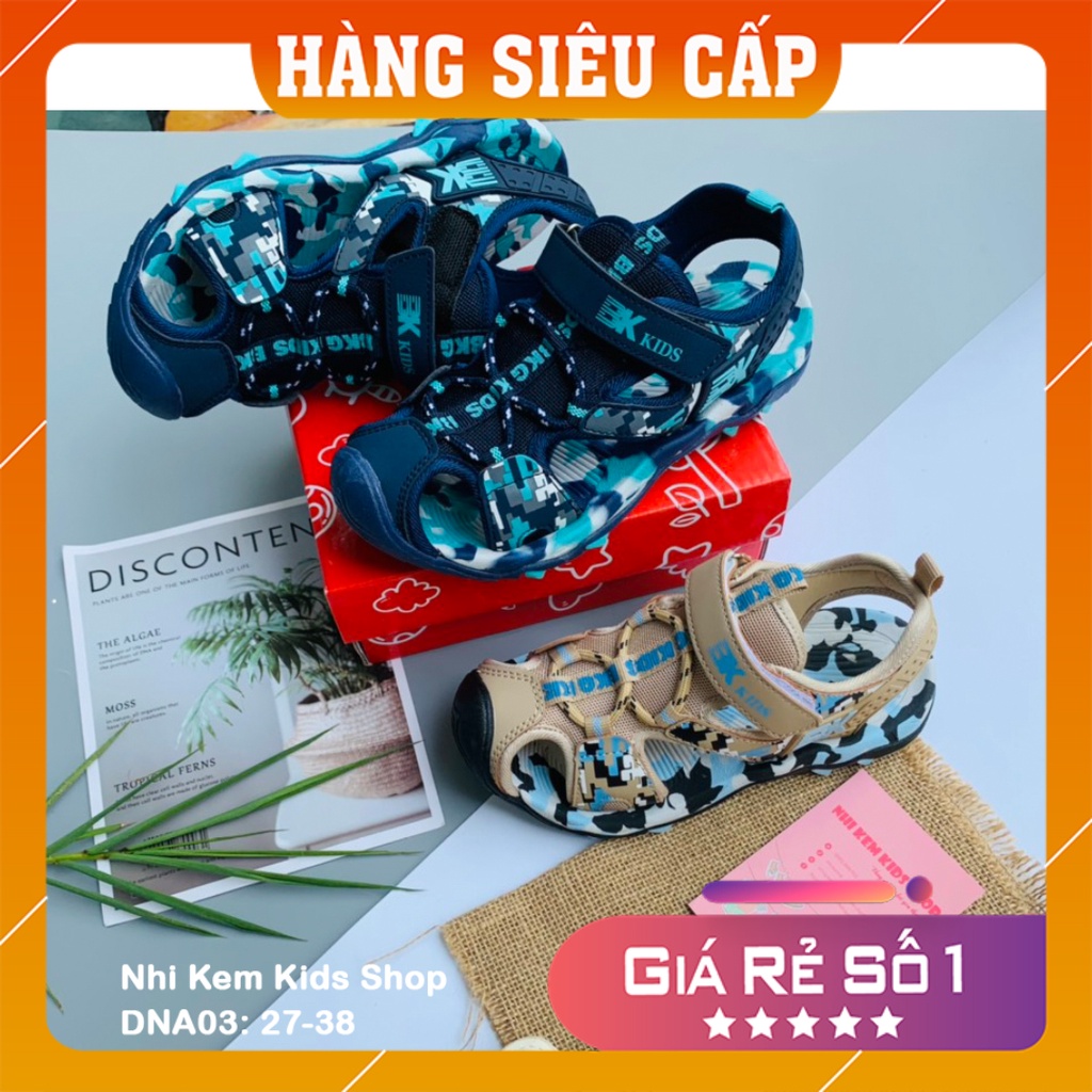 Dép cho bé trai, giày sandal bé trai, hàng kháng khuẩn chống mồ hôi, full hộp