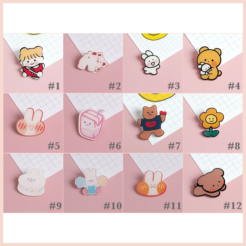 Sticker gim balo cài balo nhiều hình dễ thương rẻ nhất Tina Shop PIN03