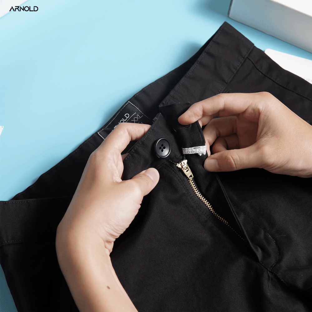 Quần short ngắn kaki nam ARNOLD màu trầm lịch lãm, trẻ trung, chất liệu kaki nhung cao cấp