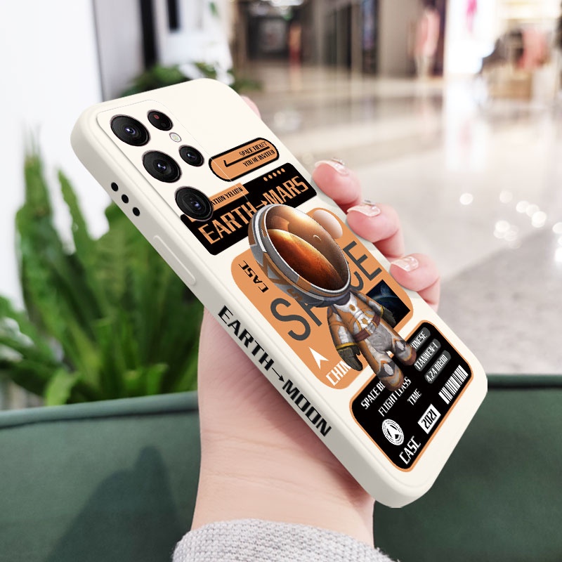 Ôp Điện Thoại Họa Tiết Phi Hành Gia Cho samsung galaxy s23 s22 fe ultra plus Ốp