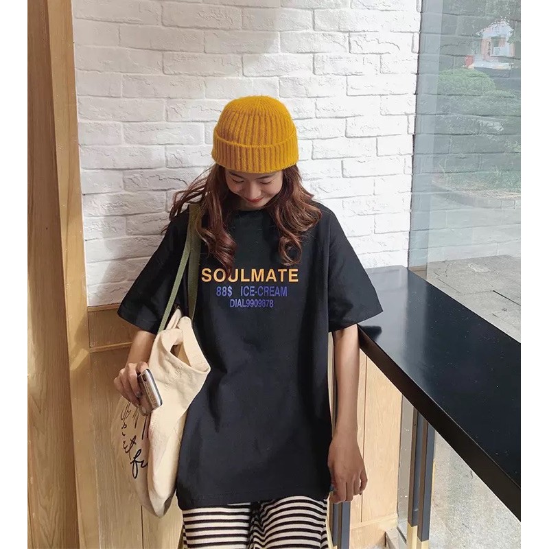 Áo thun❤ có size tay lỡ Unisex SOULMATE a