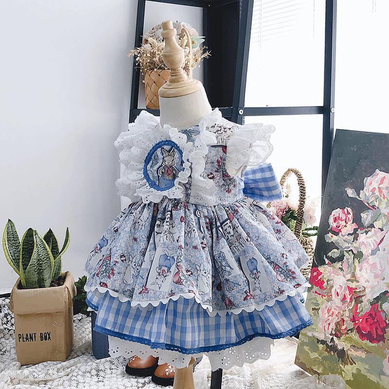 Đầm Công Chúa Loli Phong Cách Cung Điện Tây Ban Nha Cho Bé Gái 1-6 Tuổi