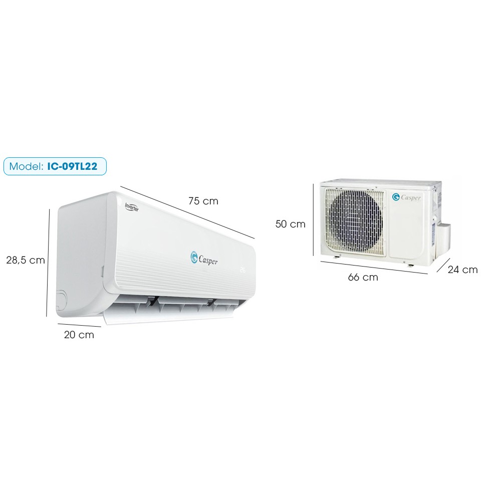 Điều hòa 1 chiều 9000 BTU inverter Casper IC-09TL32- Hàng chính hãng