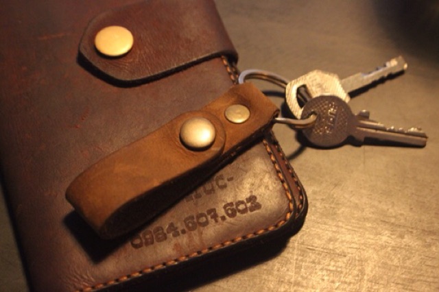 Móc khoá bằng da thật