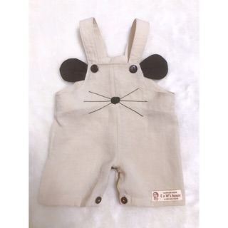 Yếm Chuột cho bé vải linen.