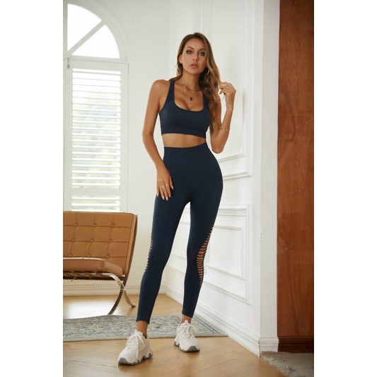Set dài dệt nữ đan lưng gym, thể thao,yoga