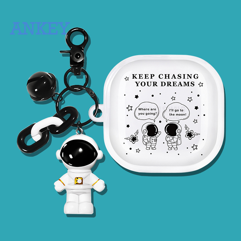 Samsung Galaxy Buds Live / Buds Pro Case Csoft case For headset liquid silicone protective case creative transparent live3 real wireless noise reduction broad bean Bluetooth cartoon full package Transparent creative NASA astronaut