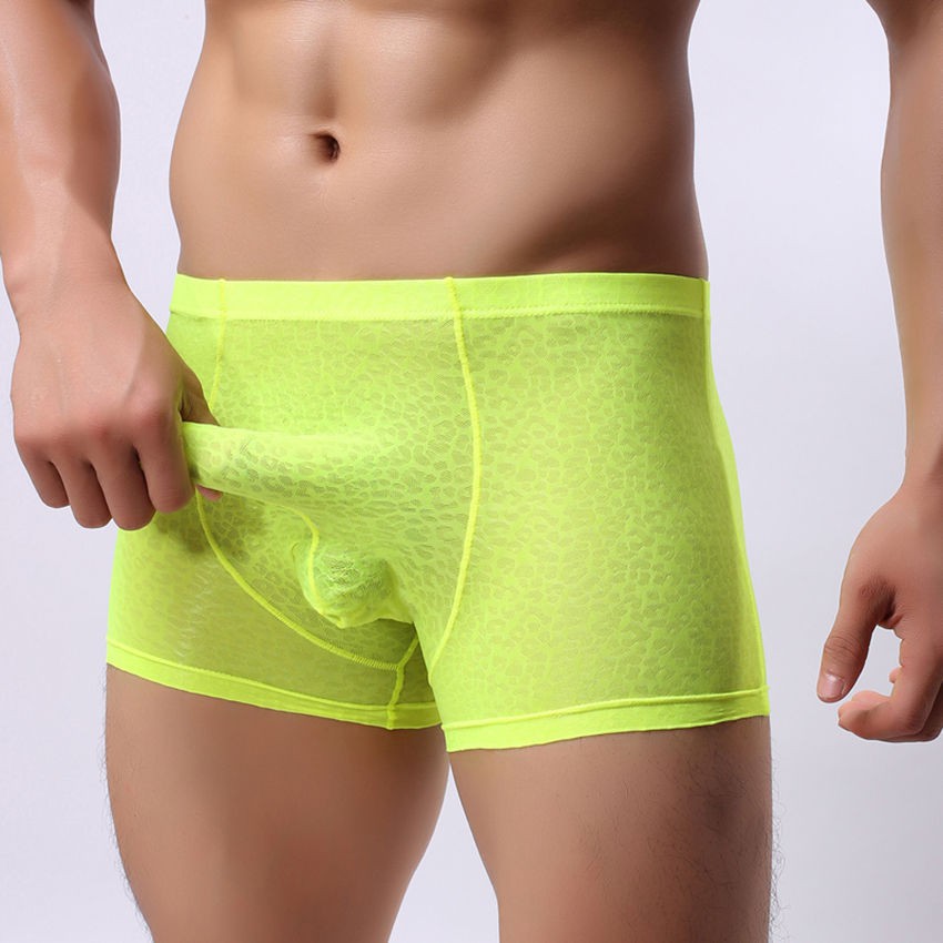 Quần lót boxer nam viền ren underwear