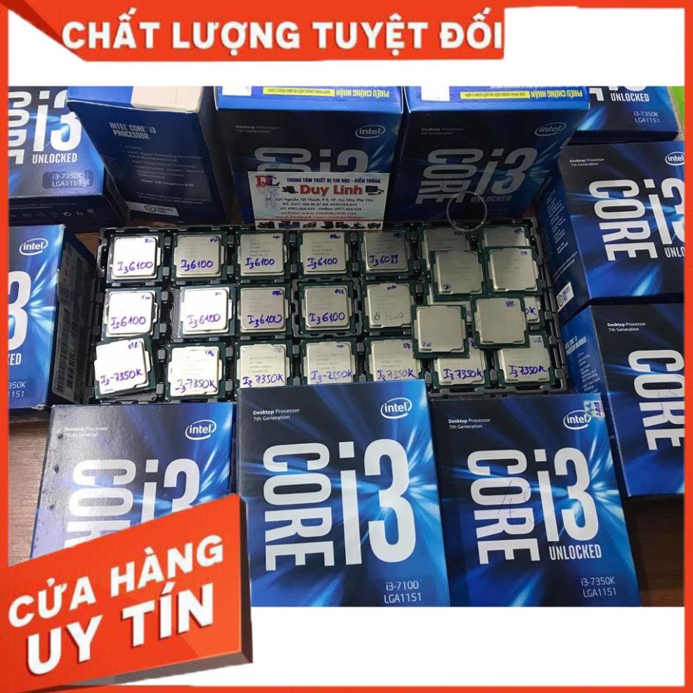 (giá khai trương) CPU intel core i3 6098P / i3 6100 / i3 7100/ i3 7350K socket 1151 tặng kèm keo tản nhiệt