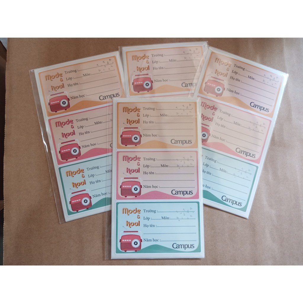 Nhãn vở Campus Mode & Kool 18c/túi