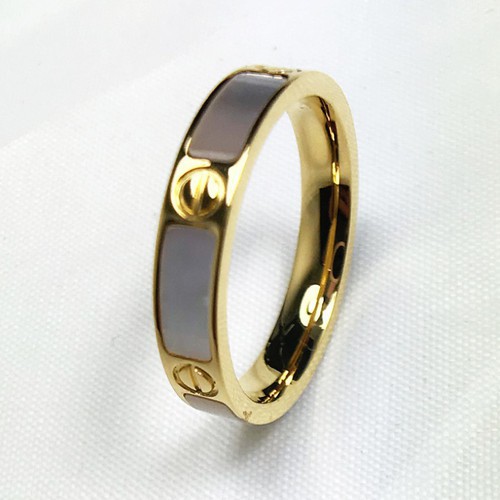 Nhẫn Nữ Đính Xà Cừ Titan Ko Đen TT 2863