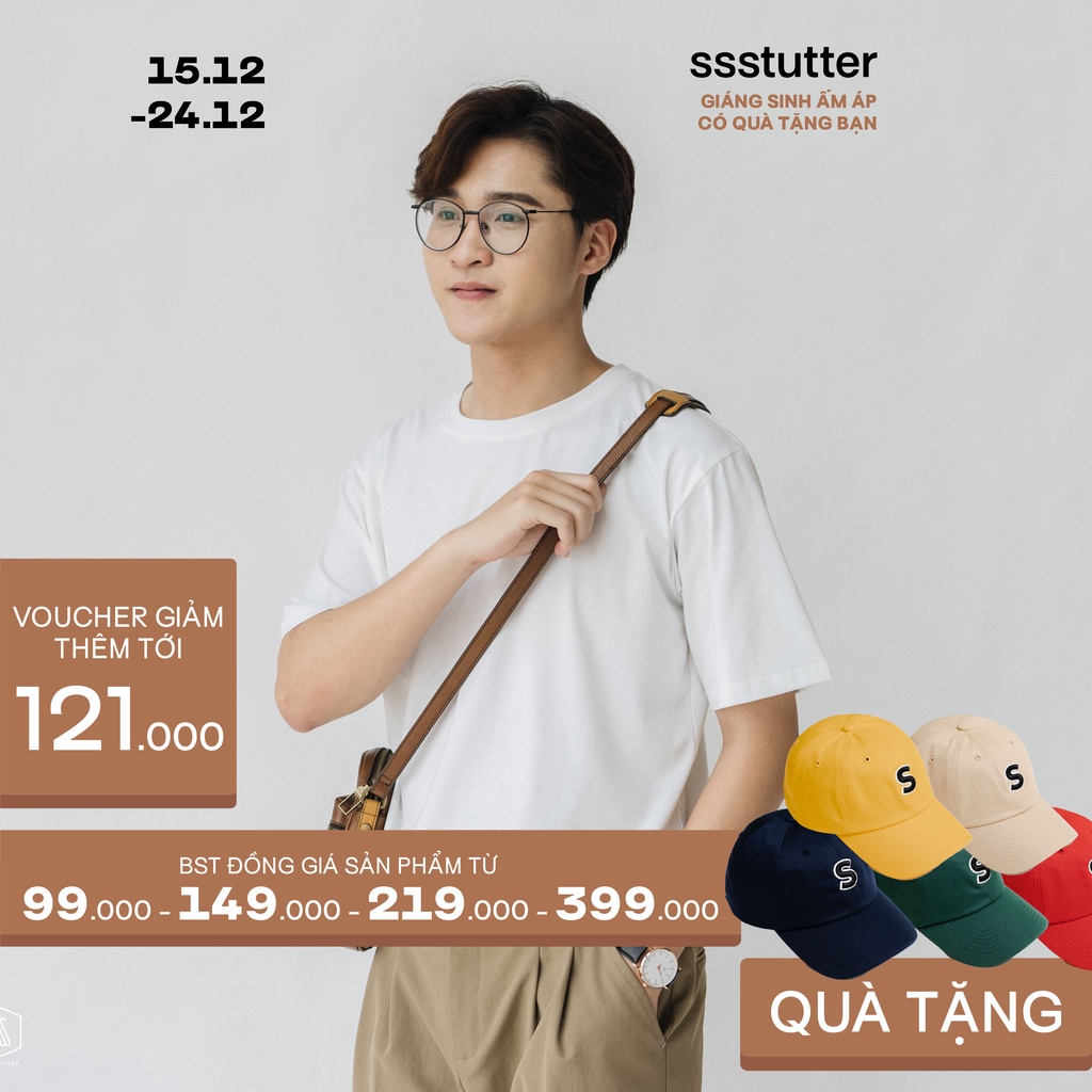 Áo thun cotton nam nữ unisex SSSTUTTER phông trơn nhiều màu cổ tròn ngắn tay thấm mồ hôi Great Life Tee