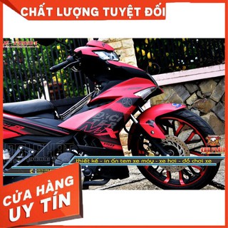 Tem Trùm Xe Exciter 150 MX Đỏ Đen