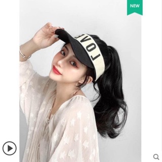 Tóc giả cột xoăn kèm nón