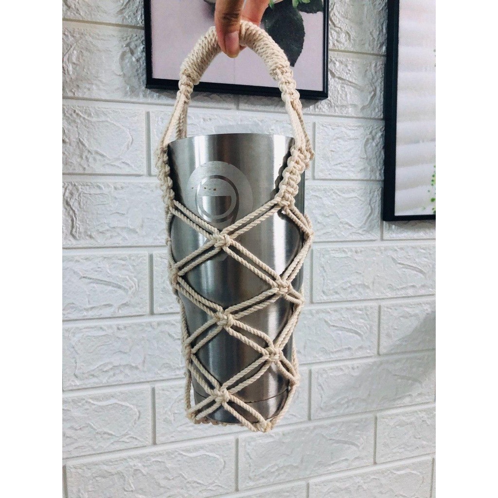 Túi Đựng Ly Giữ Nhiệt Bằng Vải Handmade