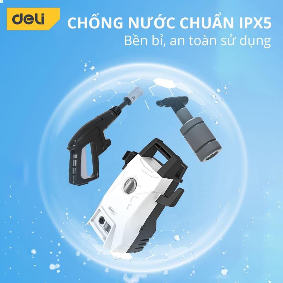 Máy Xịt Rửa DELI Áp Lực Cao - Bảo Hành 36 Tháng - Phun Rửa Đa Năng, Tối Đa Công Suất, Tiết Kiệm Điện Năng - Dáng Đứng .