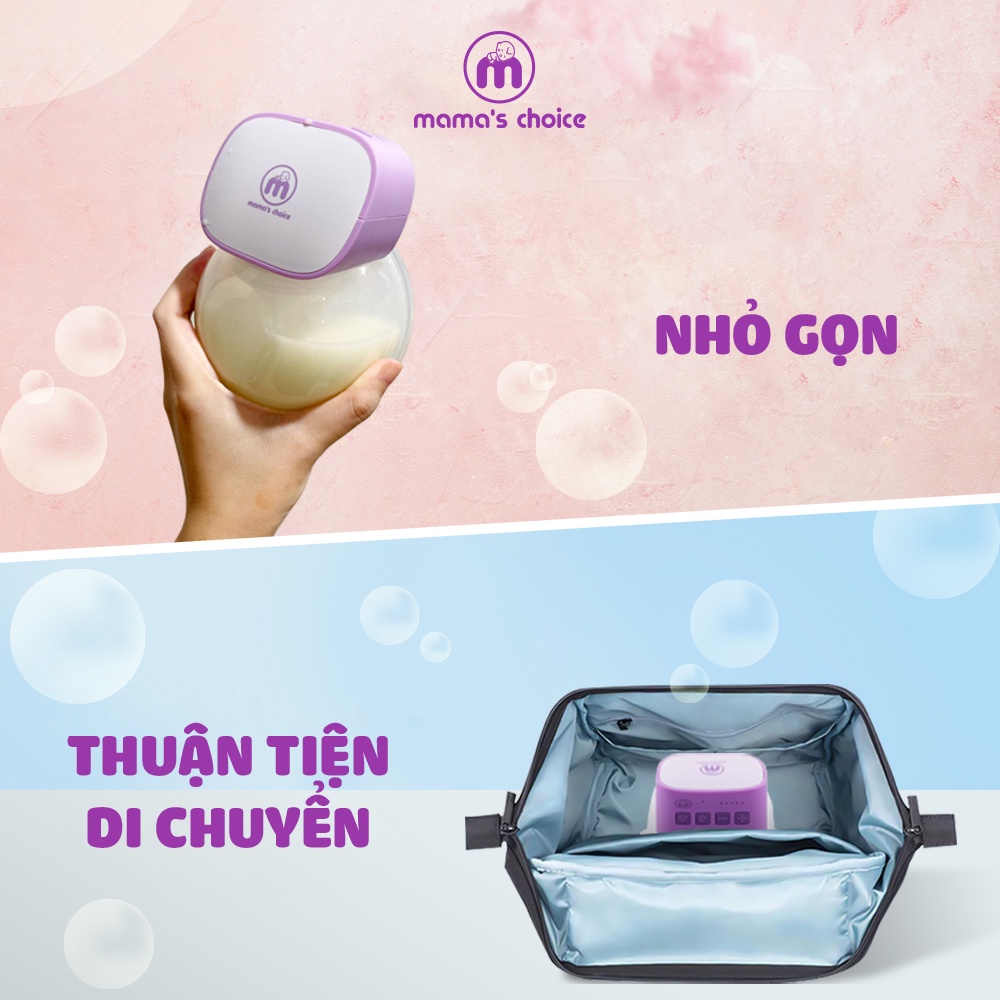 Máy hút sữa điện không dây rảnh tay Mama ‘s Choice Cloudie| Cúp hút sữa rảnh tay có pin sạc tiện lợi