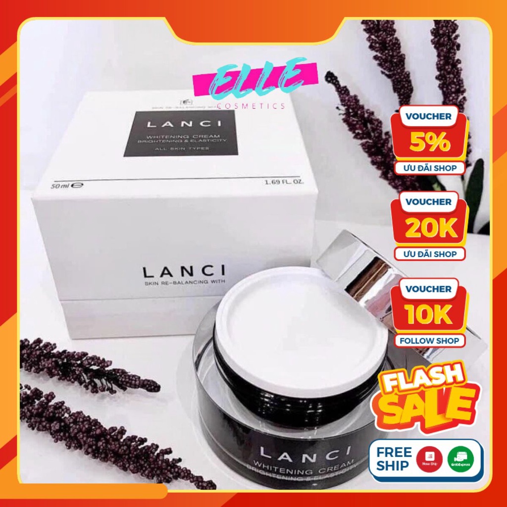 Kem face ngày Lanci dưỡng trắng da căng mịn hũ 50ml