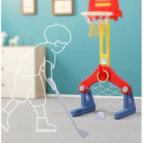 Vận động Cao Lớn Khoẻ Mạnh Cùng Bé và gia đình 3in1 Basketball Soccer Throw Game