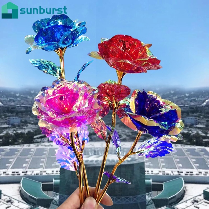 1 Đèn LED Lá Vàng Hồng Giả Sử Dụng Pin Trang Trí Nhà Cửa Dịp Valentine