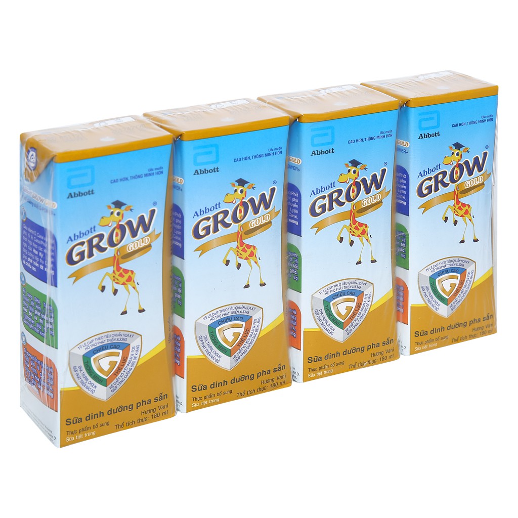 Thùng 48 hộp sữa bột pha sẵn Abbott Grow Gold vani 180ml (Giá bán Trừ khuyến mãi)