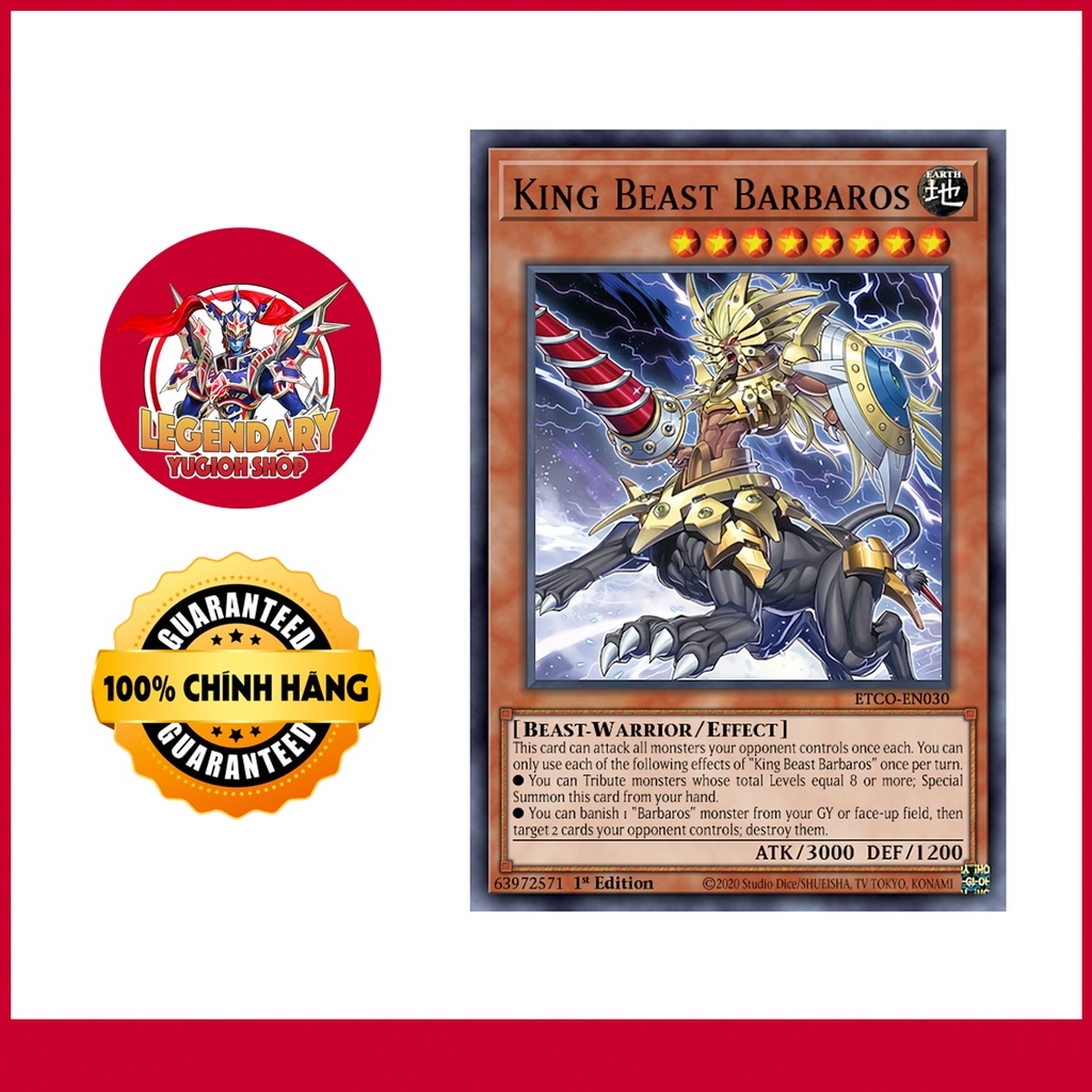 [Thẻ Bài Yugioh Chính Hãng] King Beast Barbaros
