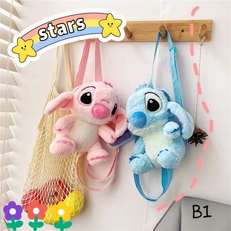 ba lô stitch xanh  dễ thương