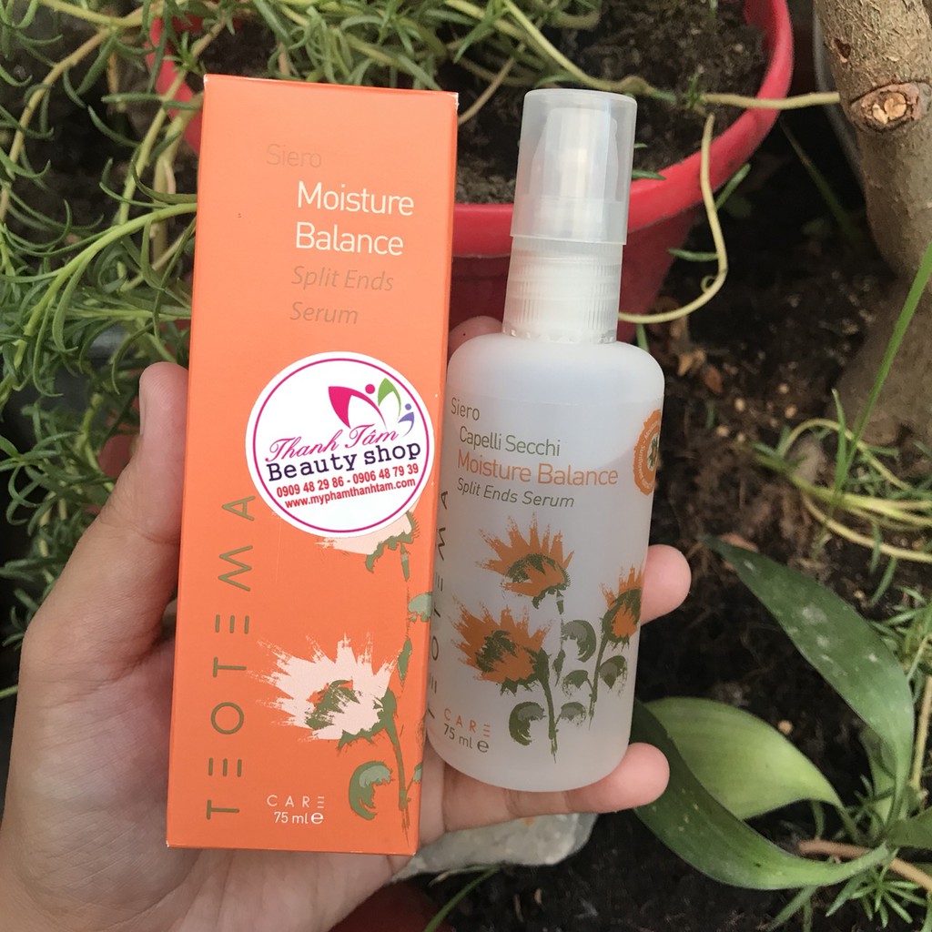 Serum ngăn tóc khô, chẻ ngọn Moisture Balance Split Ends Serum Teotema 75ml