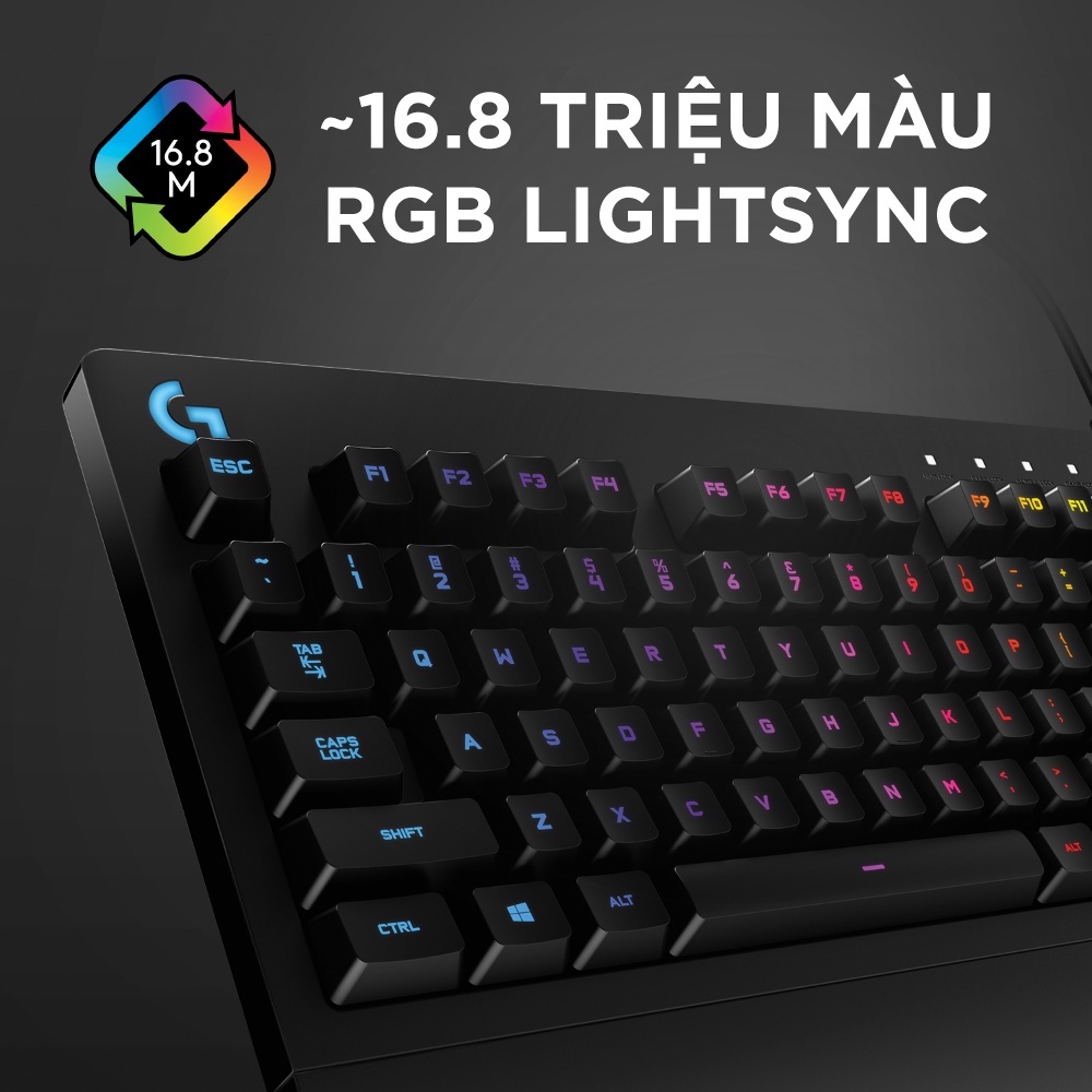 [Mã ELMALL10 giảm 10% đơn 500K] Bàn Phím Chơi Game Logitech G213 PRODIGY RGB