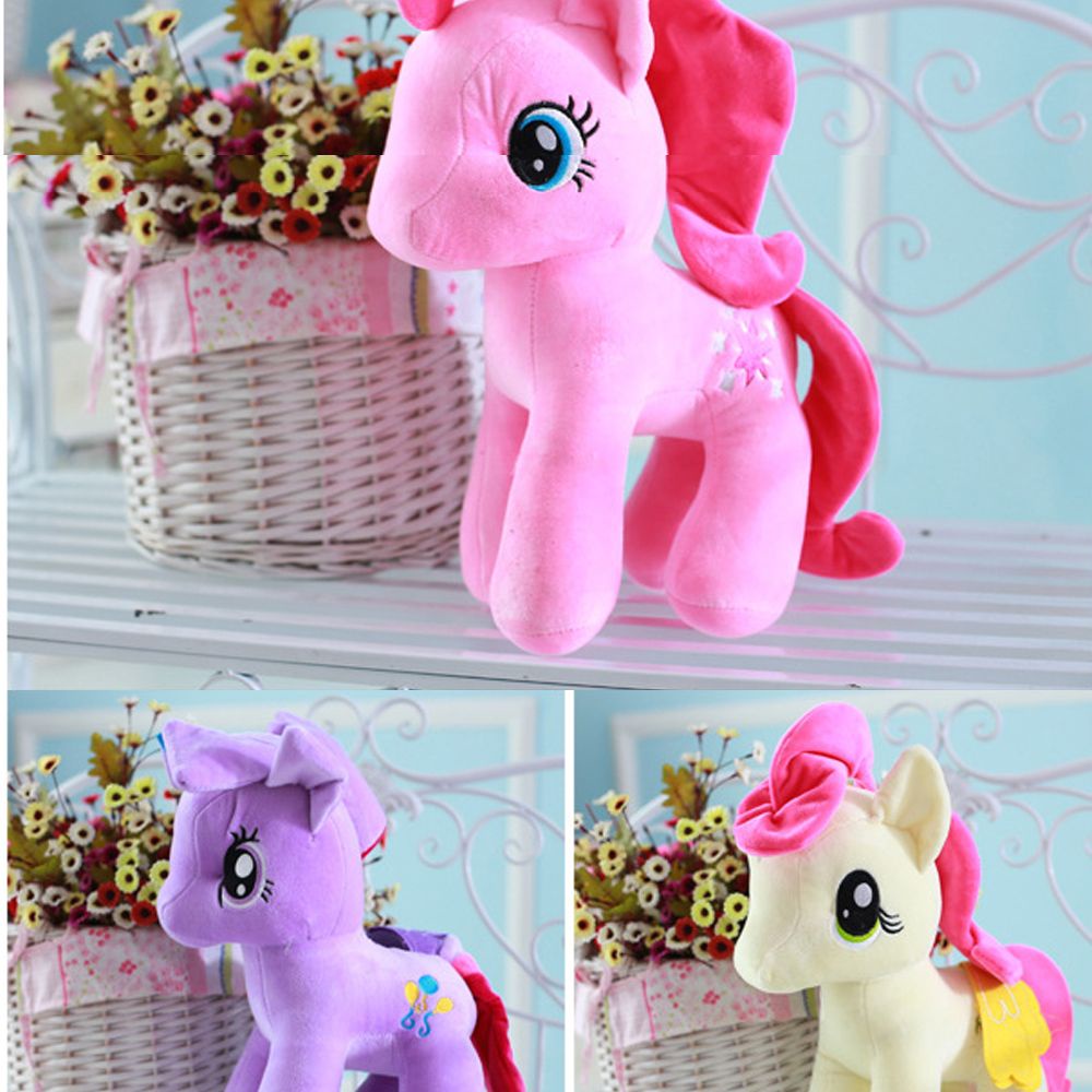 Đồ chơi thú nhồi bông hình ngựa pony 25cm dễ thương chất lượng cao