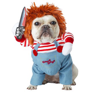 ÁO COSPLAY KẺ GIẾT NGƯỜI VUI NHỘN HÀI HƯỚC HALLOWEEN CHO THÚ CƯNG CHÓ MÈO