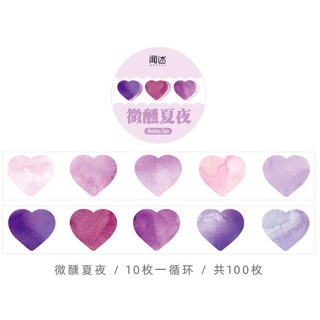 washi chấm dot và washi trái tim