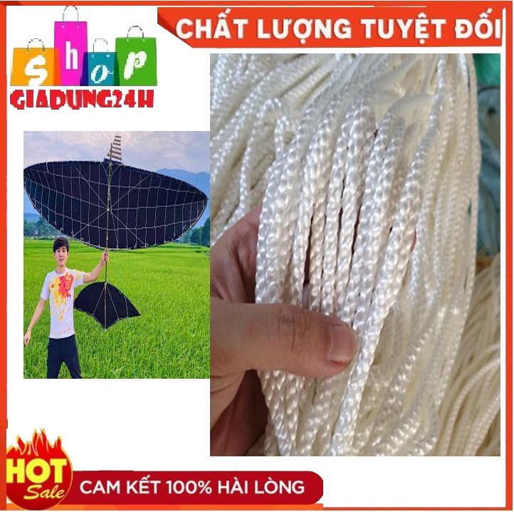 Cuộn dây dù chịu lựa đường kính1,5,2, 2,5mm chuyên dùng thả diều sáo, diều to, đan lưới-Giadung24h