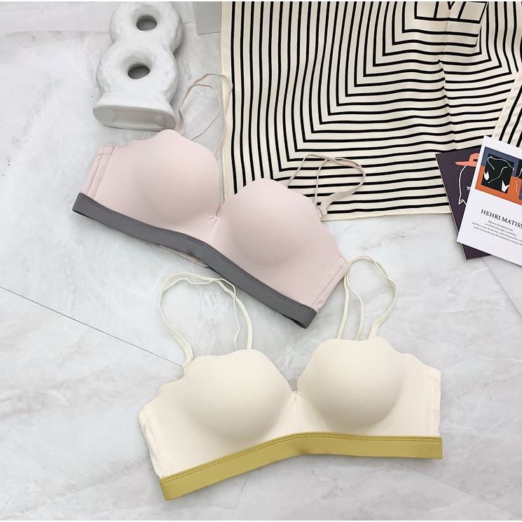 Áo Lót Quây Không Gọng Nâng Ngực Chống Trượt Giấu Viền Có Thể Tháo Dây B385