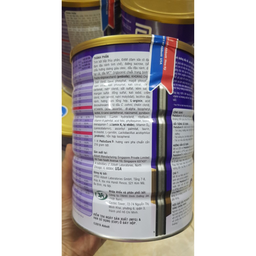 Sữa Pediasure BA 850 Gram Date mới nhất