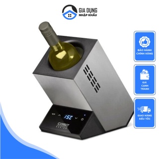 Tủ rượu để bàn caso winecase one, máy ướp lạnh để bàn, chất liệu thép không gỉ, điều khiển cảm ứng, nhập đức, bh 12tháng
