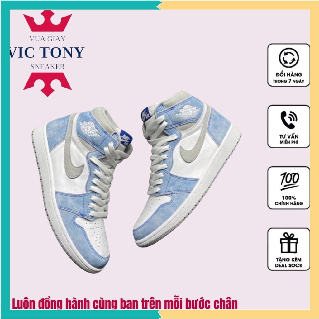 Giày Jordan 1 cao cổ hyper royal xanh nỉ, Giày JD1 xanh nỉ cổ cao siêu hot 2021 Full Box Bill | WebRaoVat - webraovat.net.vn