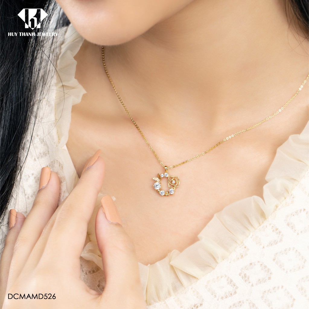 Mặt Dây Chuyền Vàng 14k Rose MDMAMD526 Huy Thanh Jewelry